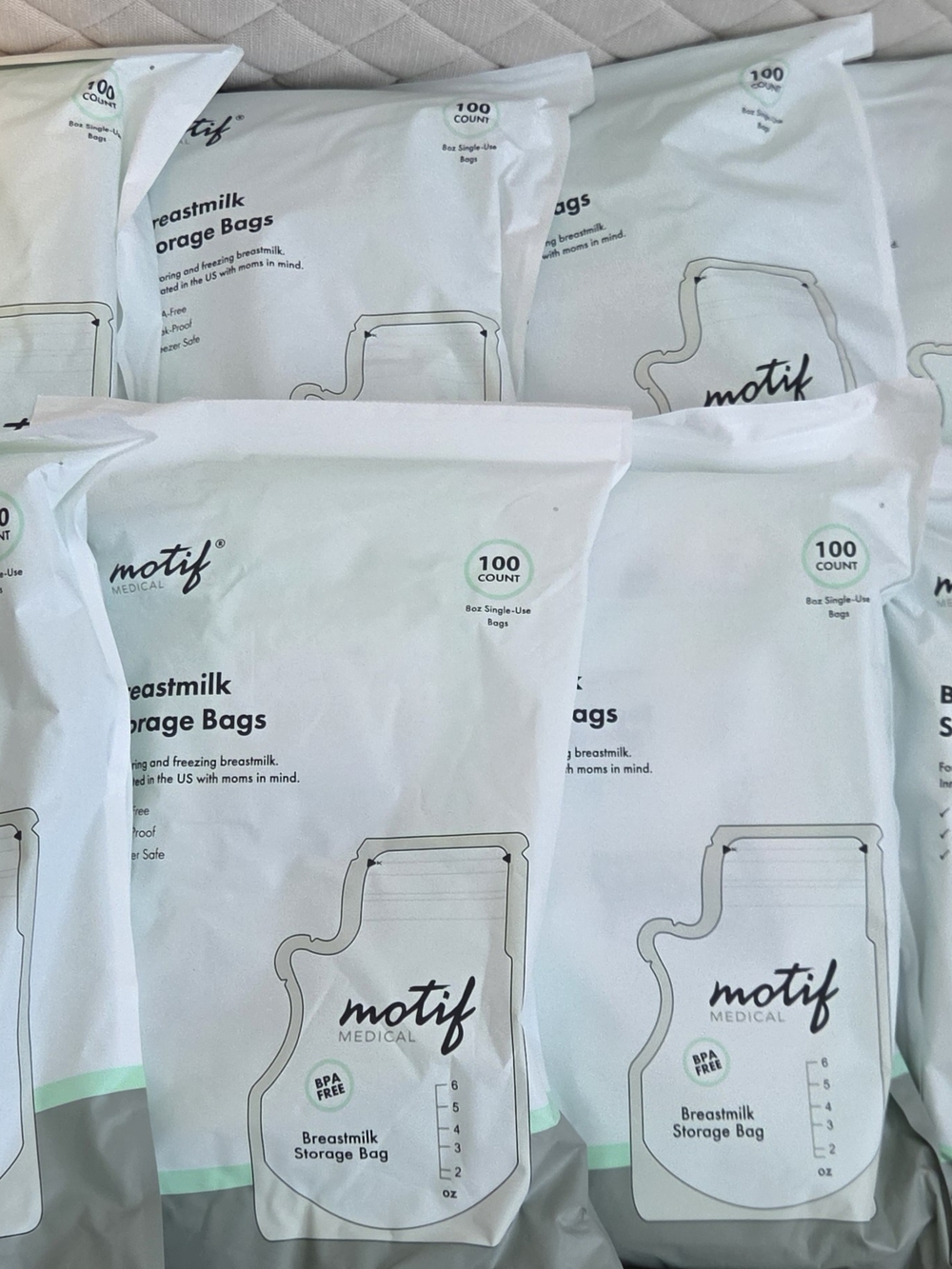 Motif breastmilk storage bags 800 Count 7 Sterilizer Bags